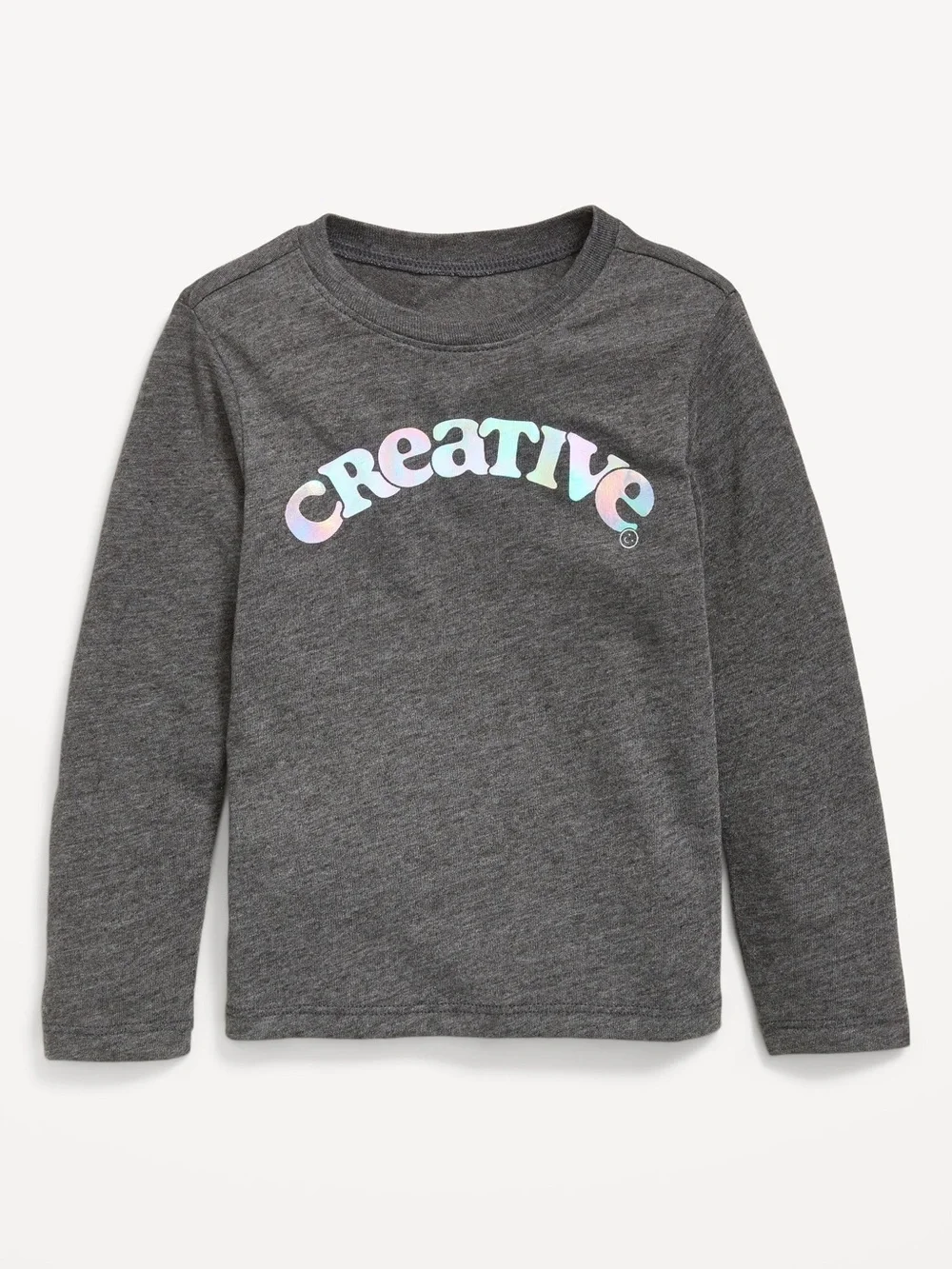 Old Navy Graphic Long Sleeve Tee Creative Gray Size 2T NWT
